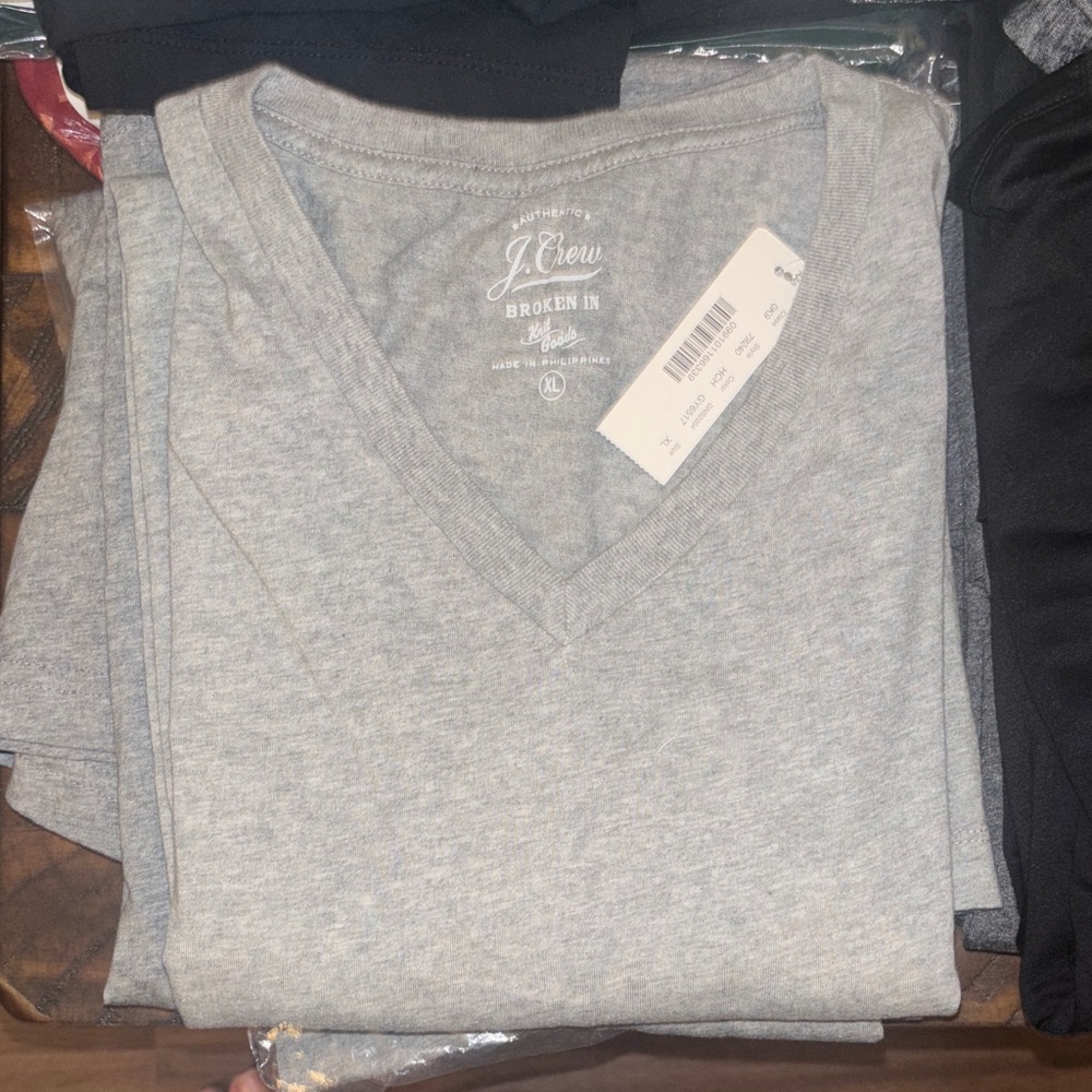 J. Crew Heather Gray V-Neck t shirt